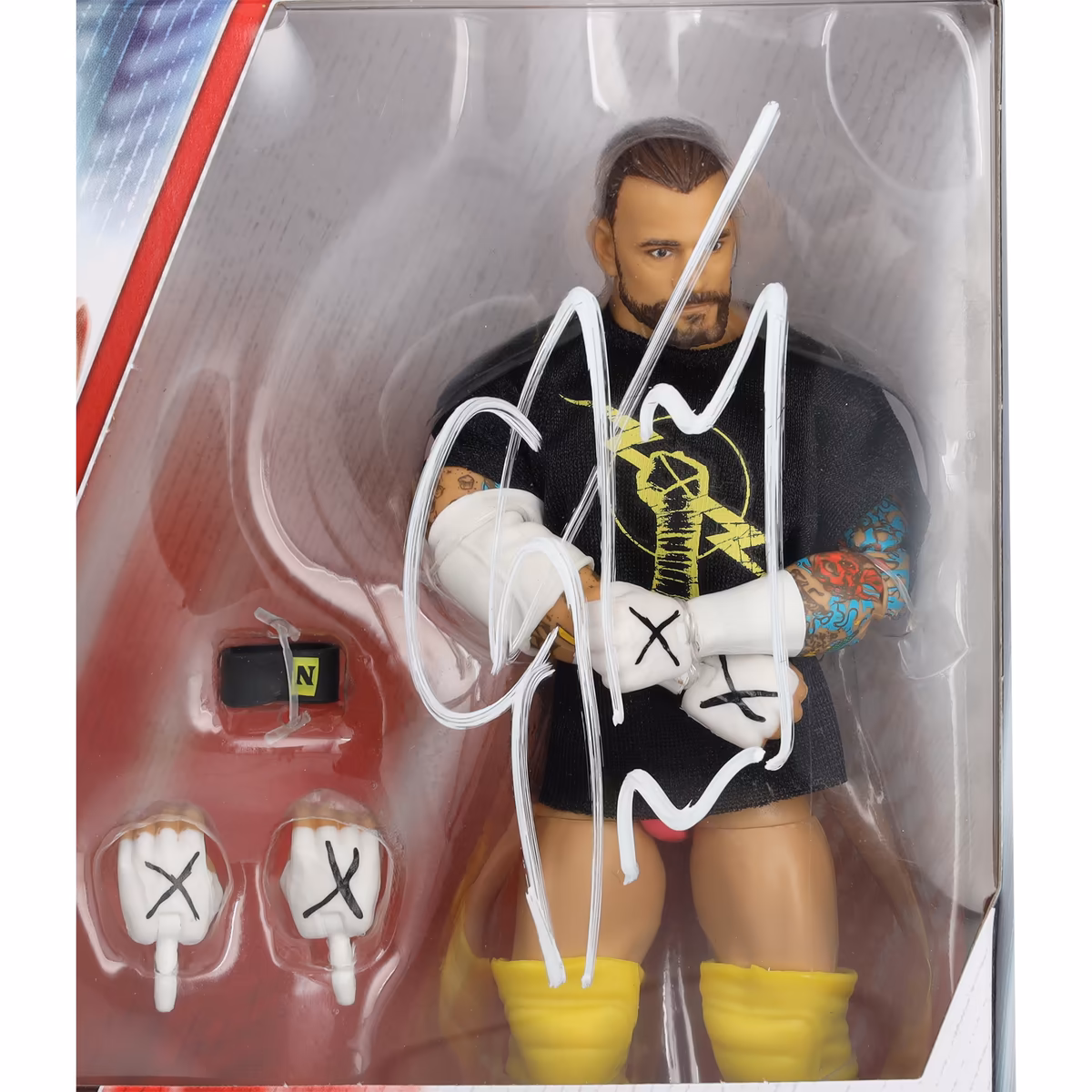 CM Punk WWE Autographed Mattel Elite Series 113 Action Figure 3 CM Punk WWE Autographed Mattel Elite Series 113 Action Figure