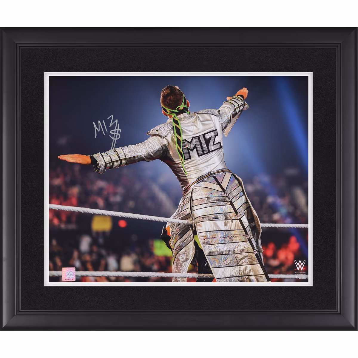 The Miz WWE Autographed Framed 16" x 20" Top Rope Pose Photograph