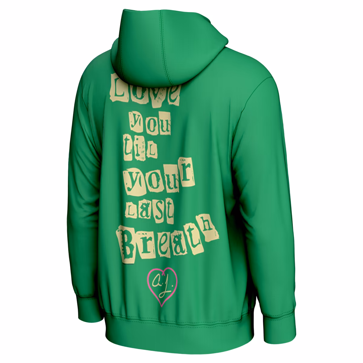 Men's ProSphere Green AJ Lee Ribcage Hoodie 4 Men's ProSphere Green AJ Lee Ribcage Hoodie