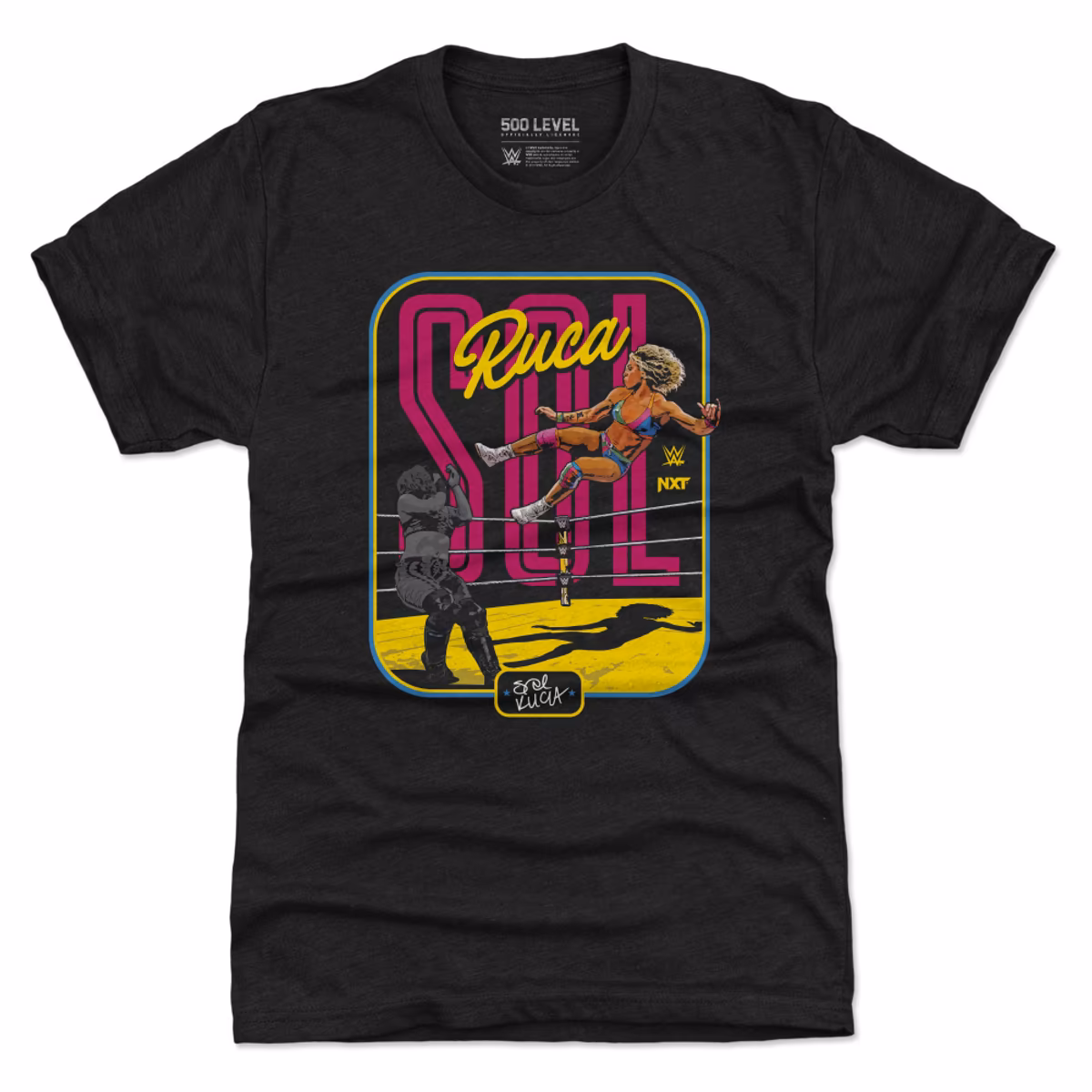Men's 500 Level Heather Black Sol Ruca Kick Premium Tri-Blend T-Shirt