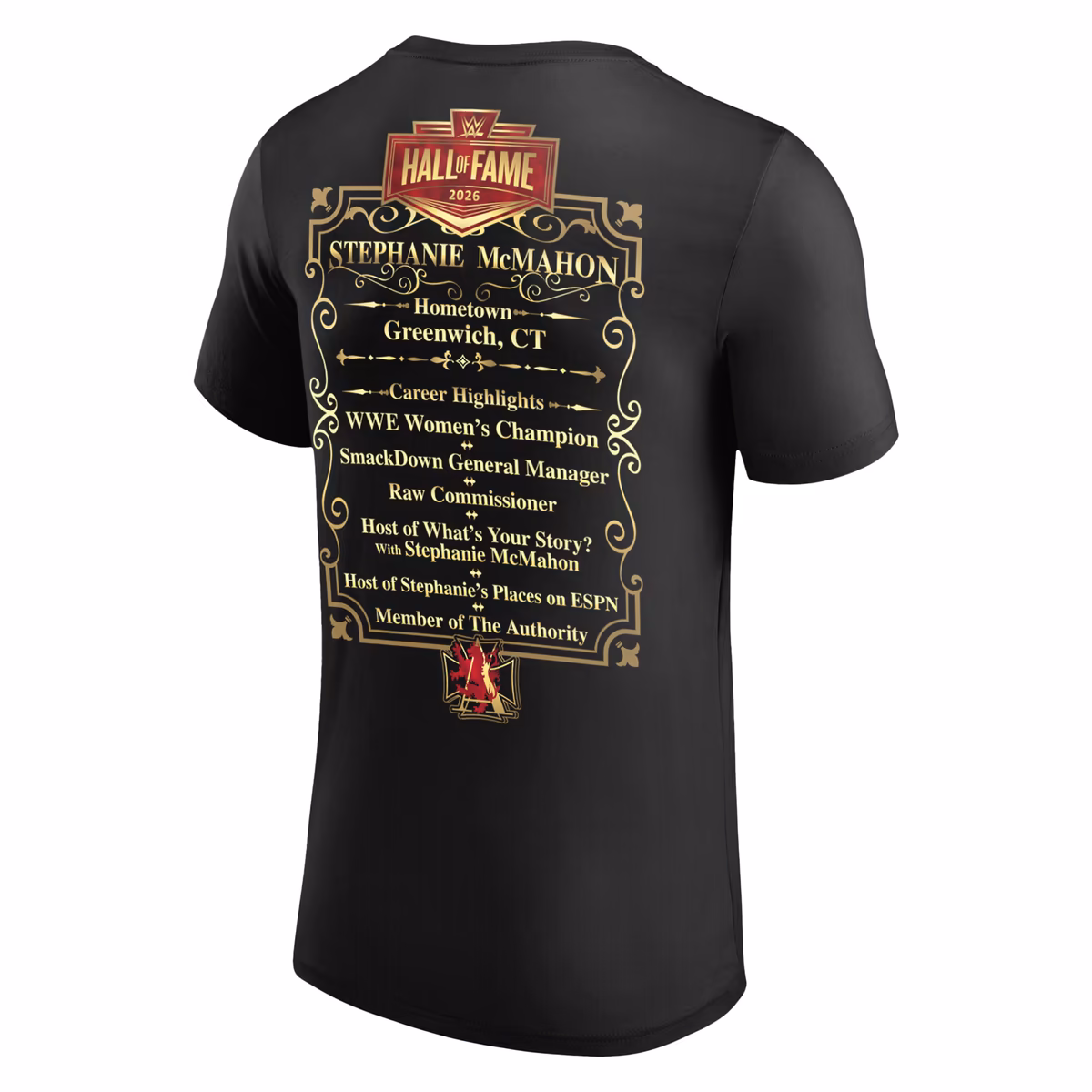 Men's Black Stephanie McMahon WWE Hall of Fame 2026 T-Shirt 4 Men's Black Stephanie McMahon WWE Hall of Fame 2026 T-Shirt