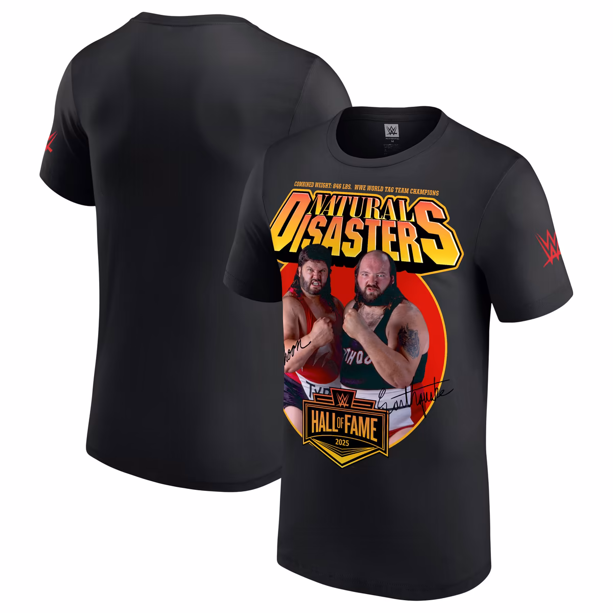 Men's Black The Natural Disasters WWE Hall of Fame 2025 T-Shirt 9 Men's Black The Natural Disasters WWE Hall of Fame 2025 T-Shirt