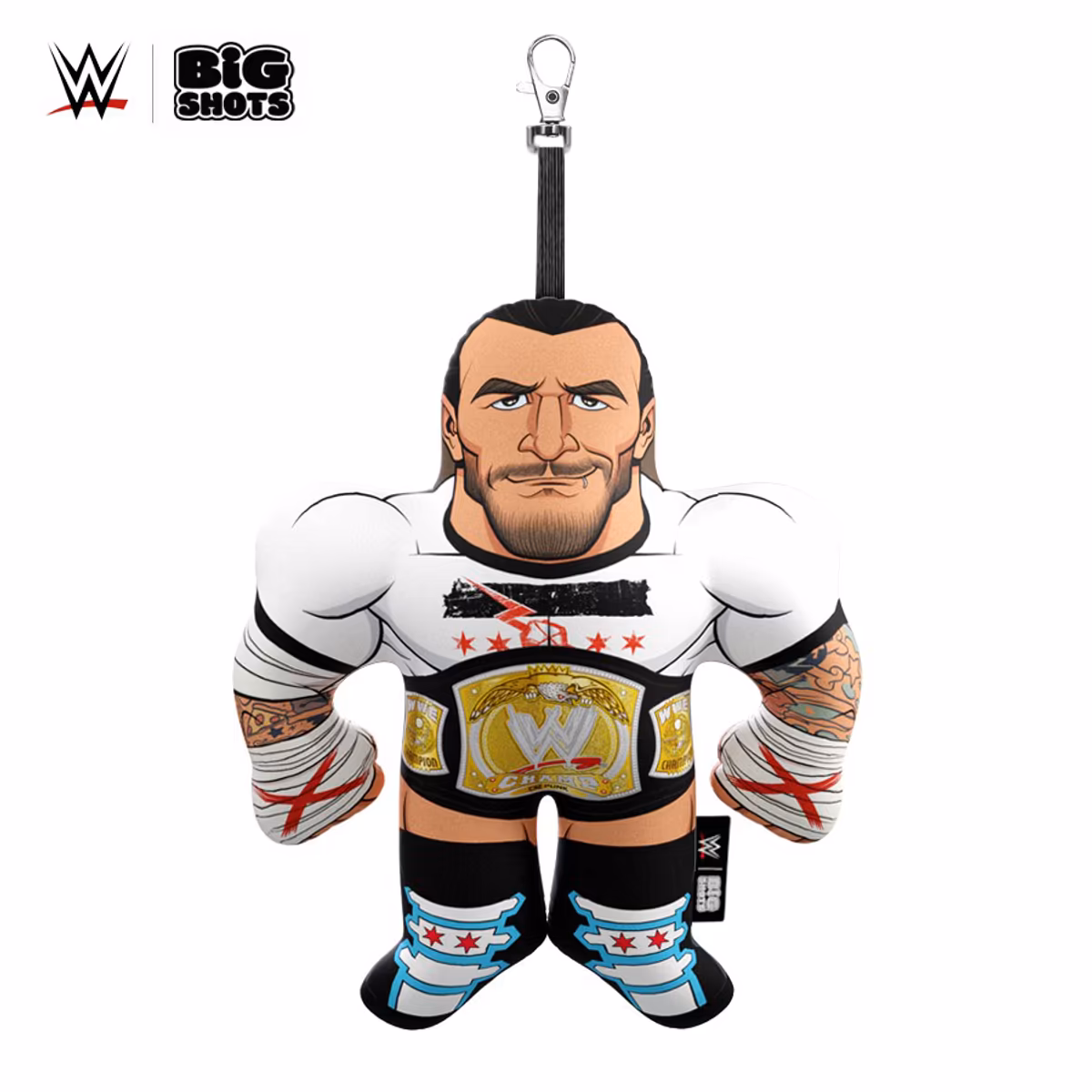 CM Punk Spinner Retro Big Shots 7" Mini Toy Plush 3 CM Punk Spinner Retro Big Shots 7" Mini Toy Plush