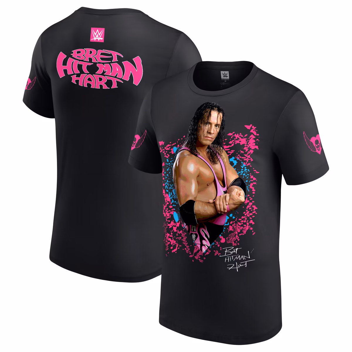 Men's Black Bret Hart Hitman Superstar T-Shirt 9 Men's Black Bret Hart Hitman Superstar T-Shirt