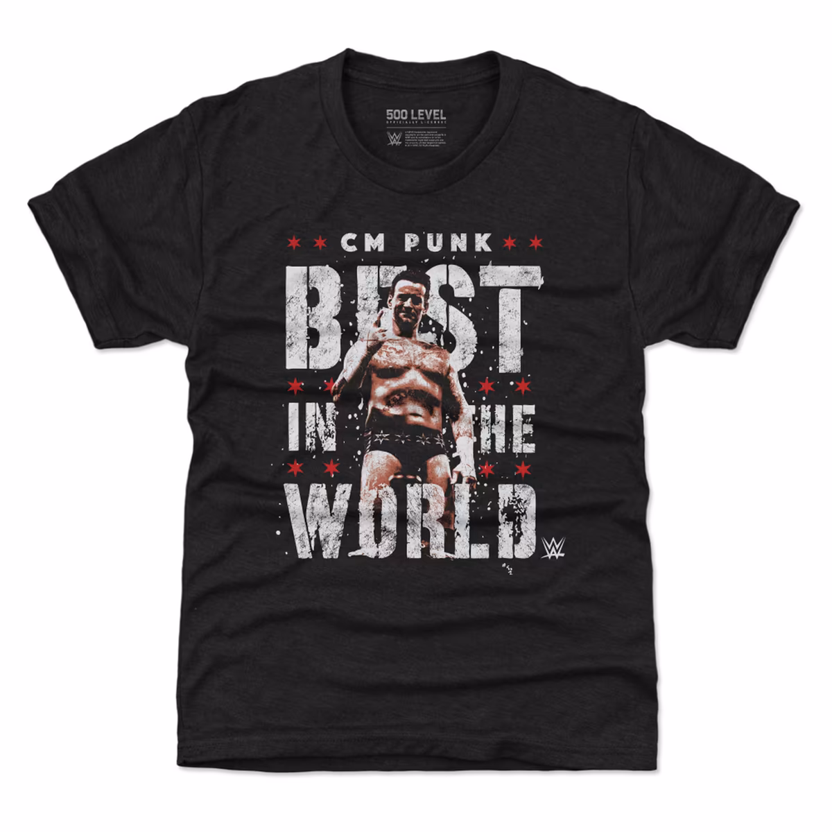 Youth 500 Level Black CM Punk T-Shirt 1 Youth 500 Level Black CM Punk T-Shirt
