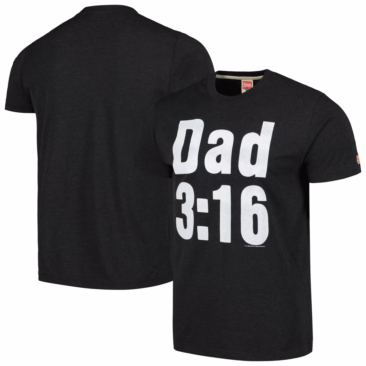 Men's Homage Heather Charcoal "Stone Cold" Steve Austin Dad 3:16 Tri-Blend T-Shirt 7 Men's Homage Heather Charcoal "Stone Cold" Steve Austin Dad 3:16 Tri-Blend T-Shirt