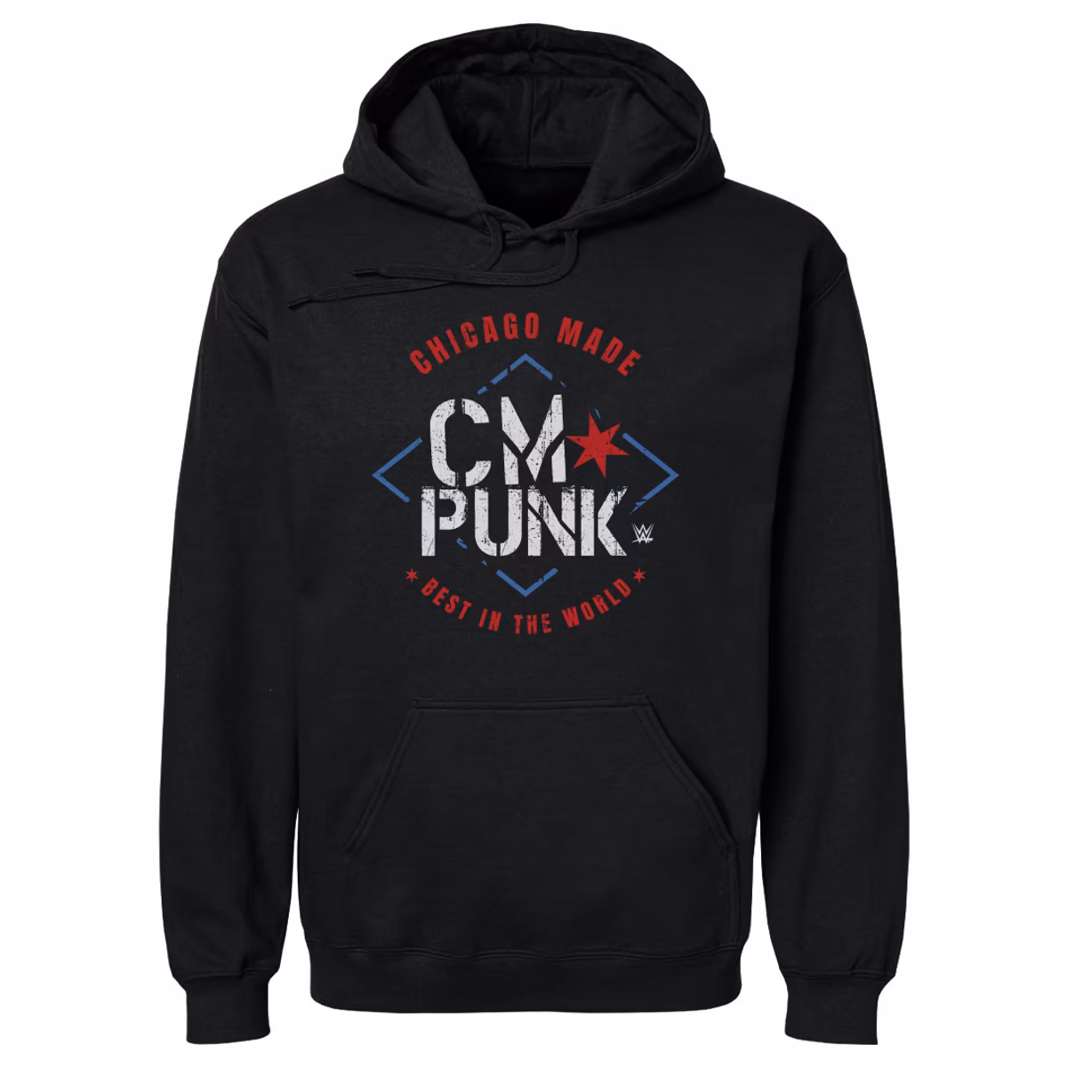 Men's 500 Level Black CM Punk Chicago Made Pullover Hoodie 1 Men's 500 Level Black CM Punk Chicago Made Pullover Hoodie