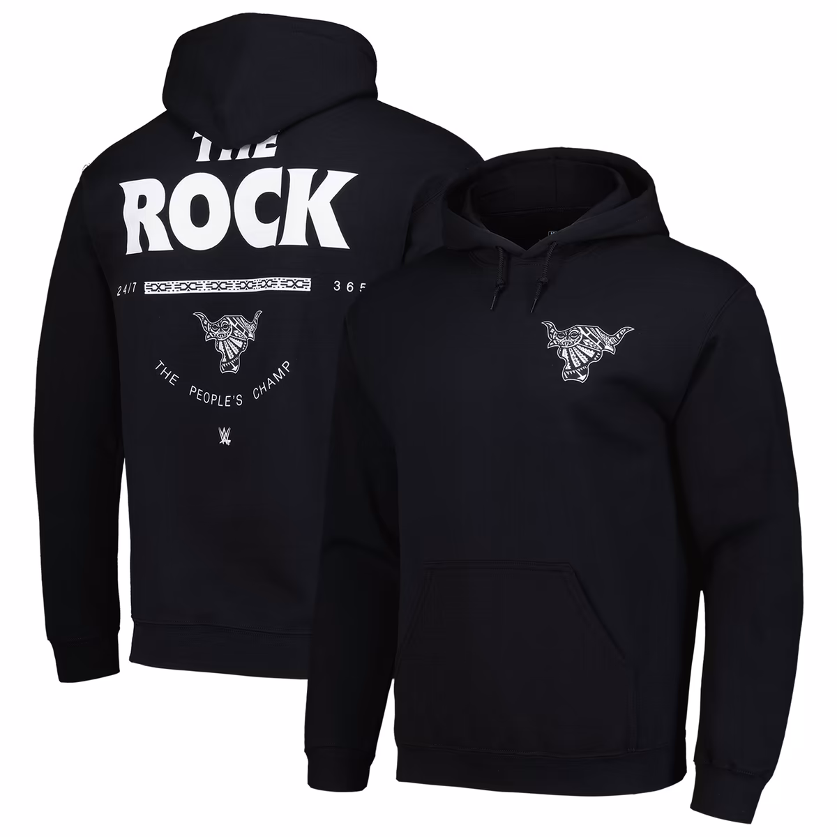 Men's Ripple Junction Black The Rock Push The Page Fleece Pullover Hoodie 2 Men's Ripple Junction Black The Rock Push The Page Fleece Pullover Hoodie