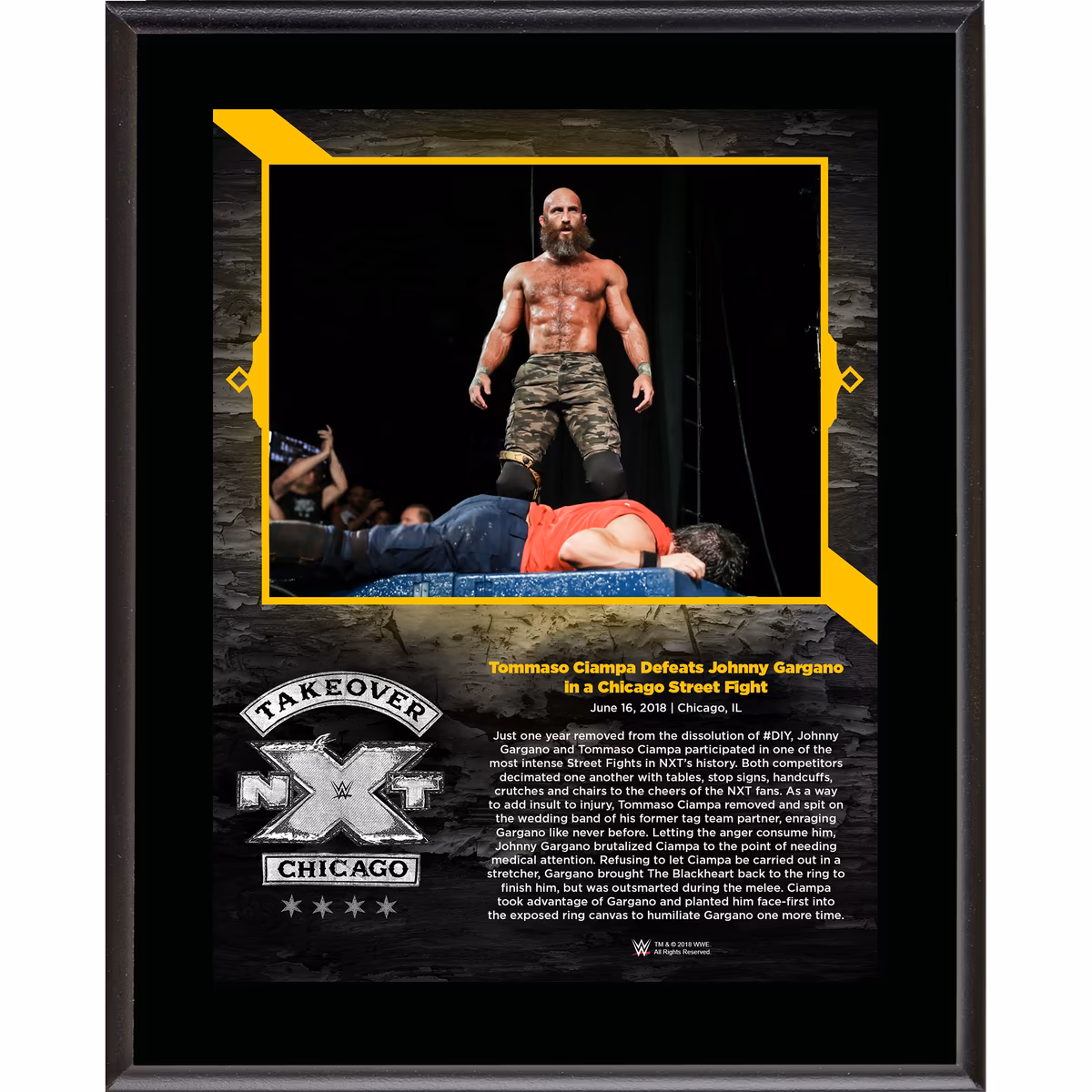 Tommaso Ciampa 10.5" x 13" NXT TakeOver: Chicago Sublimated Plaque