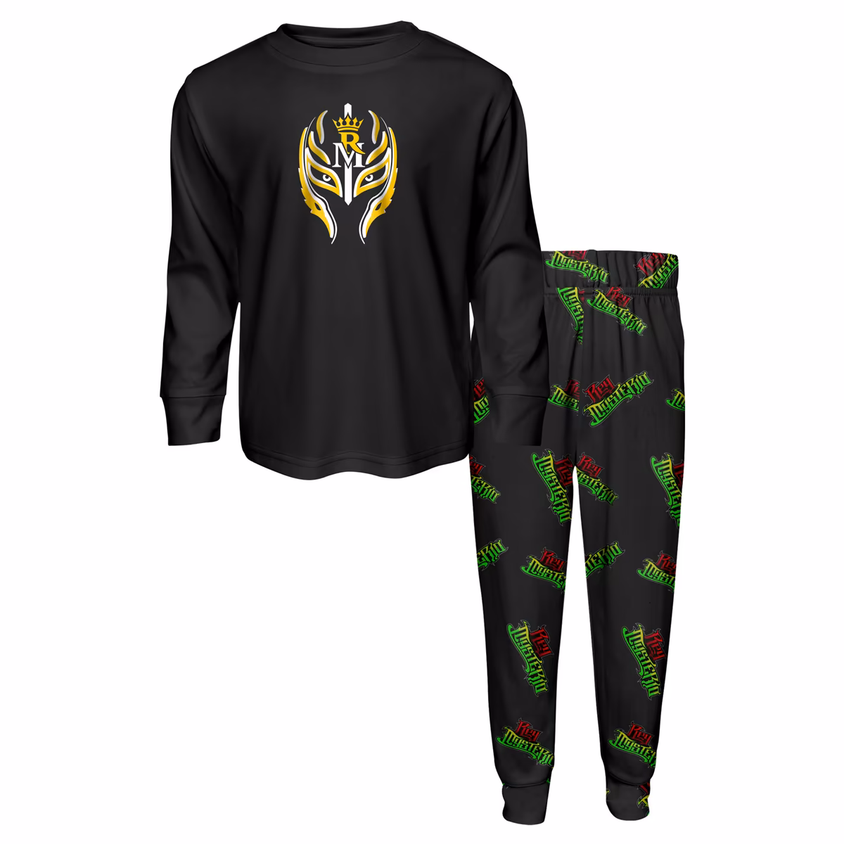 Toddler Black Rey Mysterio Long Sleeve T-Shirt & Pants Set 1 Toddler Black Rey Mysterio Long Sleeve T-Shirt & Pants Set
