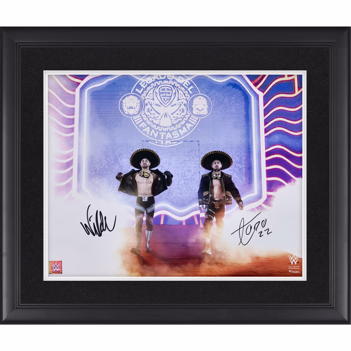 Cruz Del Toro & Joaquin Wilde Legado Del Fantasma WWE Autographed Framed 16" x 20" Entrance Photograph