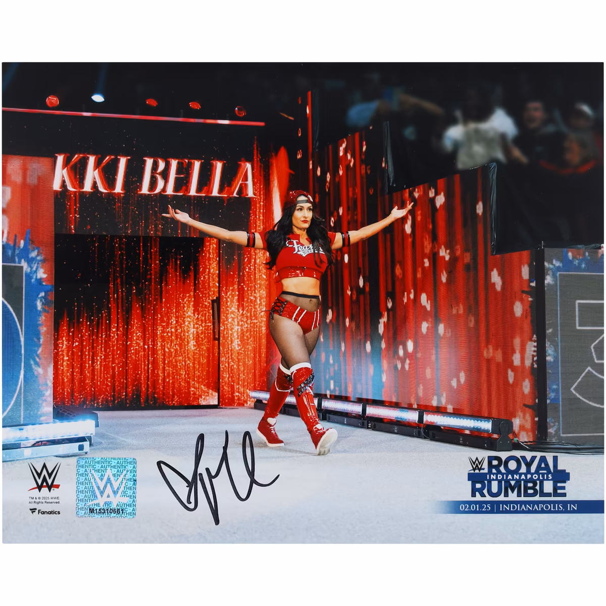 Nikki Bella WWE Autographed 8" x 10" 2025 Royal Rumble Return Photograph 3 Nikki Bella WWE Autographed 8" x 10" 2025 Royal Rumble Return Photograph