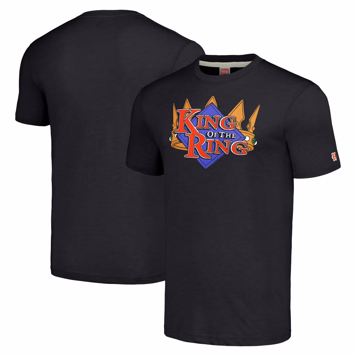 Men's Homage Heather Black King Of The Ring Retro Event Logo T-Shirt 2 Men's Homage Heather Black King Of The Ring Retro Event Logo T-Shirt