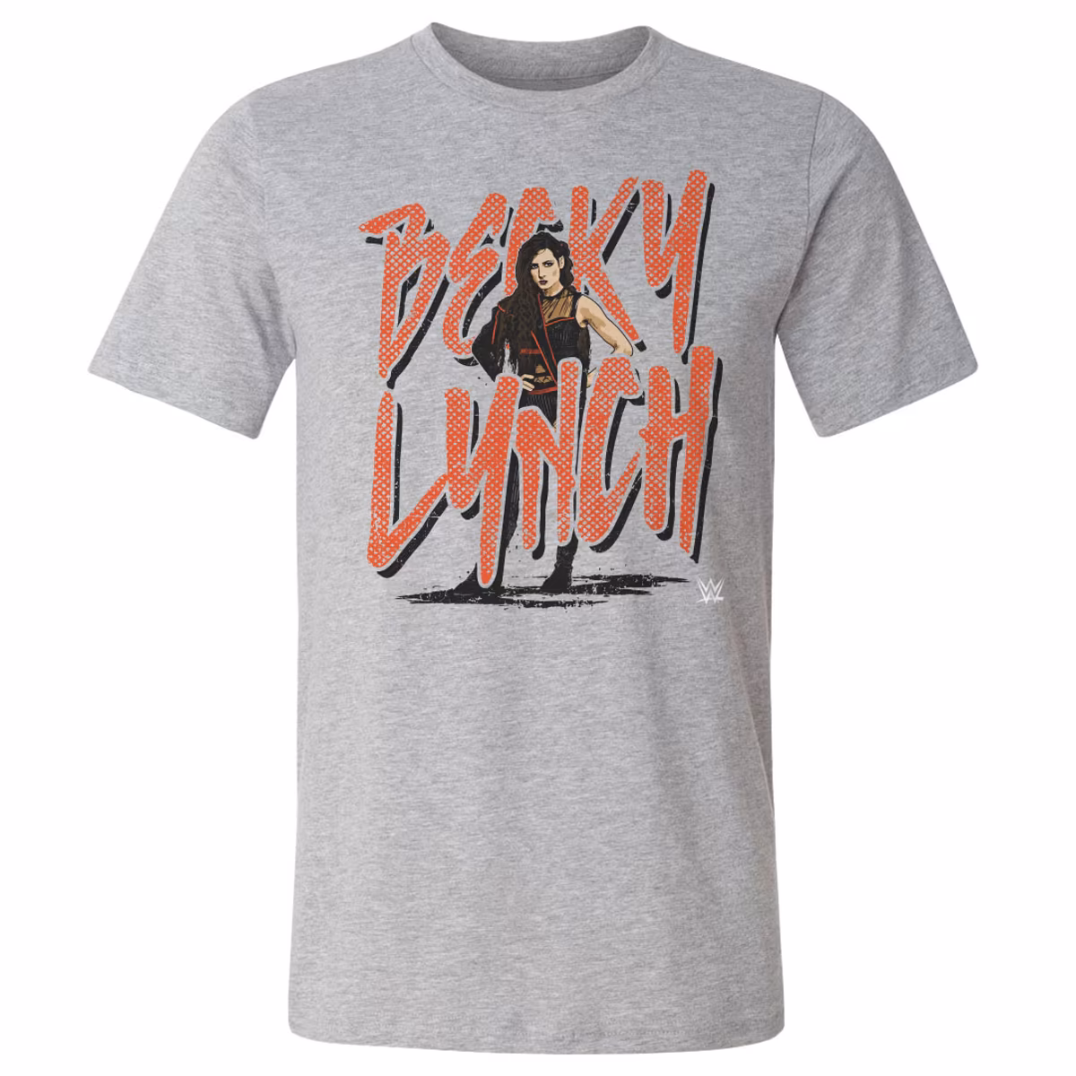 Men's 500 Level Heather Gray Becky Lynch Name Rough T-Shirt 2 Men's 500 Level Heather Gray Becky Lynch Name Rough T-Shirt