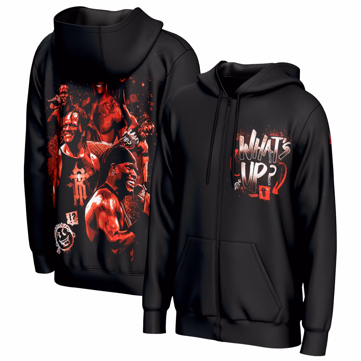 Men's ProSphere Black R-Truth What's Up Full-Zip Hoodie