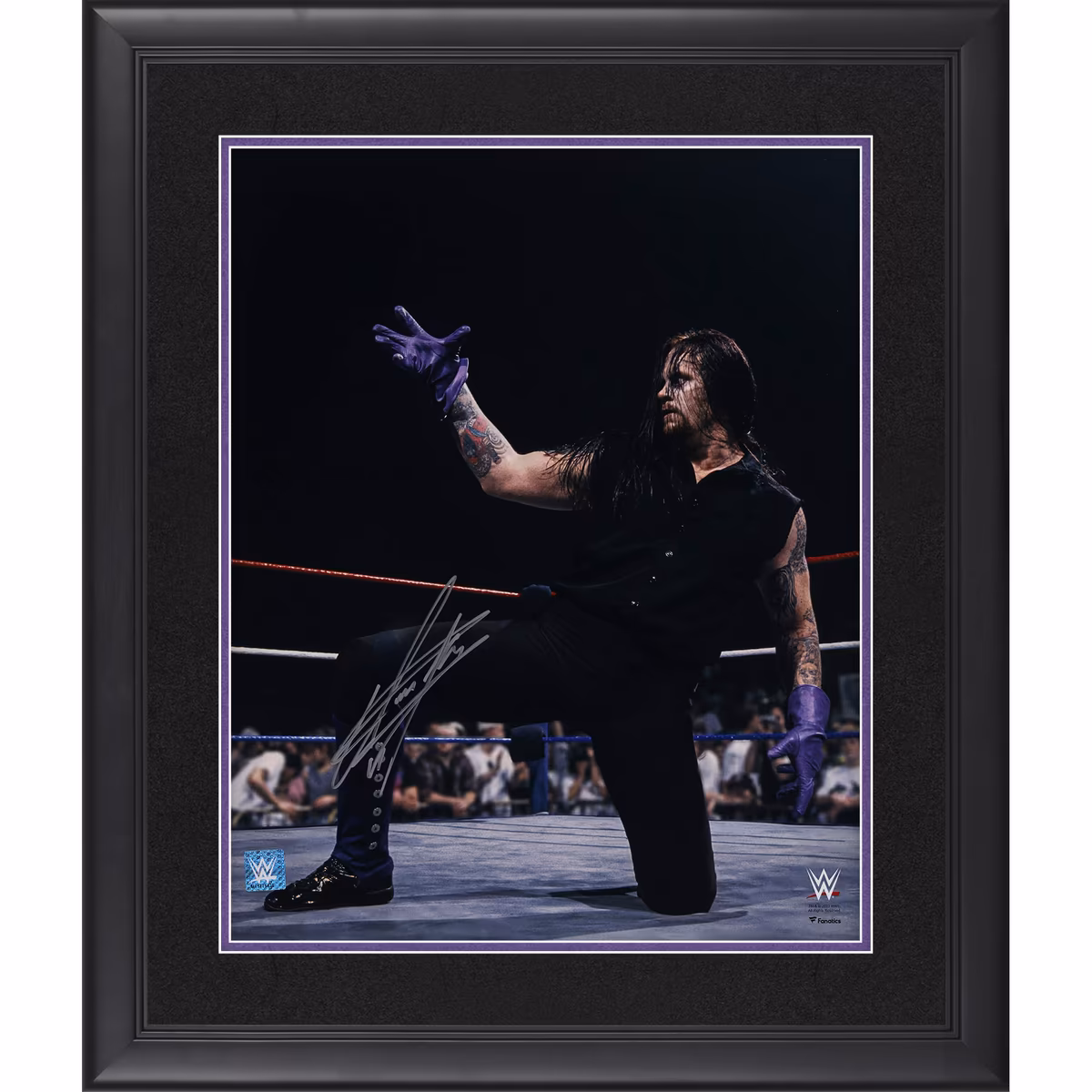 The Undertaker WWE Autographed Framed 16" x 20" In Ring Kneeling Photograph 9 The Undertaker WWE Autographed Framed 16" x 20" In Ring Kneeling Photograph