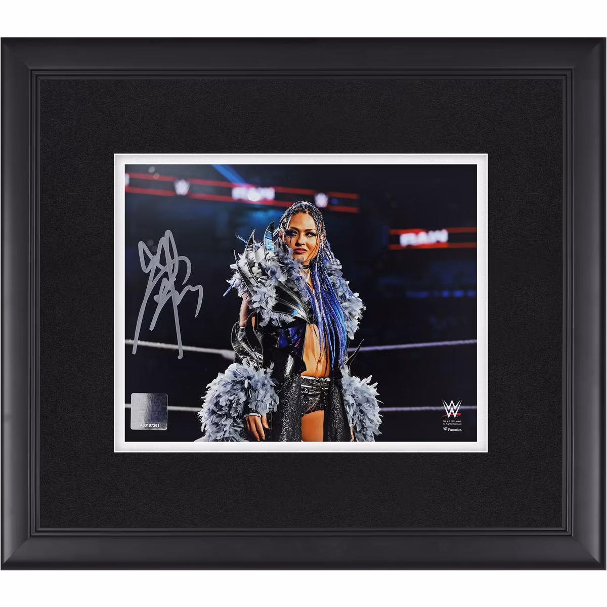 Giulia WWE Autographed Framed 8" x 10" RAW In-Ring Entrance Photograph