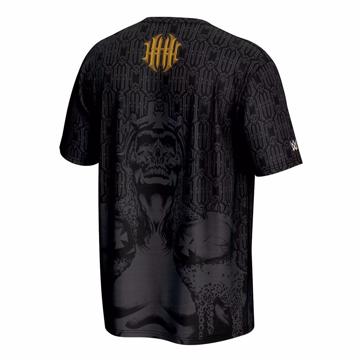 Men's ProSphere Black Triple H Gold Skull King T-Shirt 4 Men's ProSphere Black Triple H Gold Skull King T-Shirt