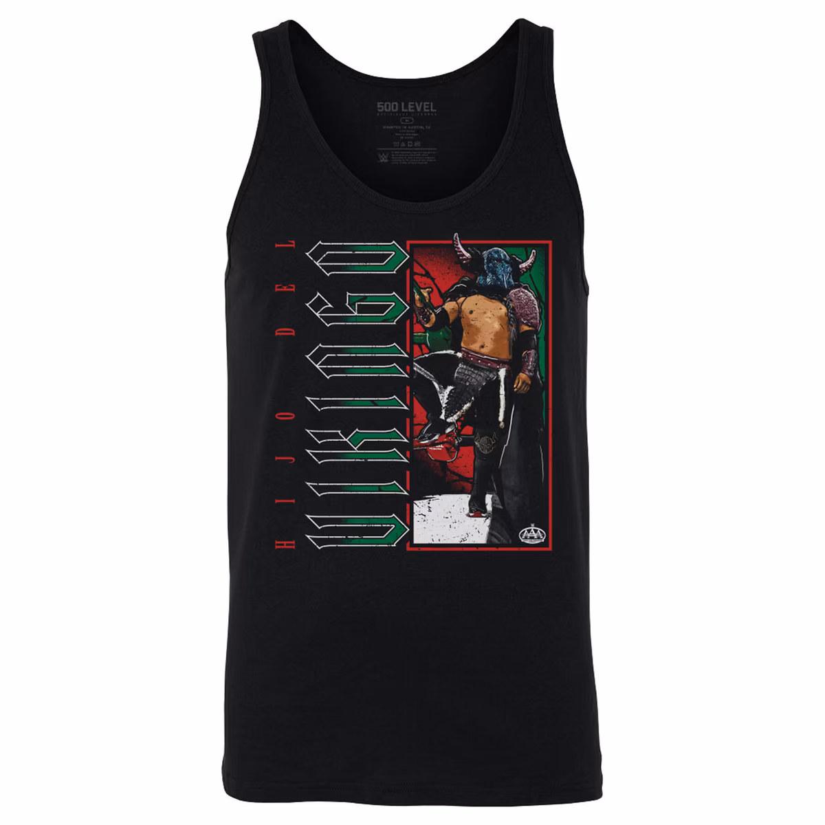 Men's 500 Level Black Hijo Del Vikingo Vertical Tank Top