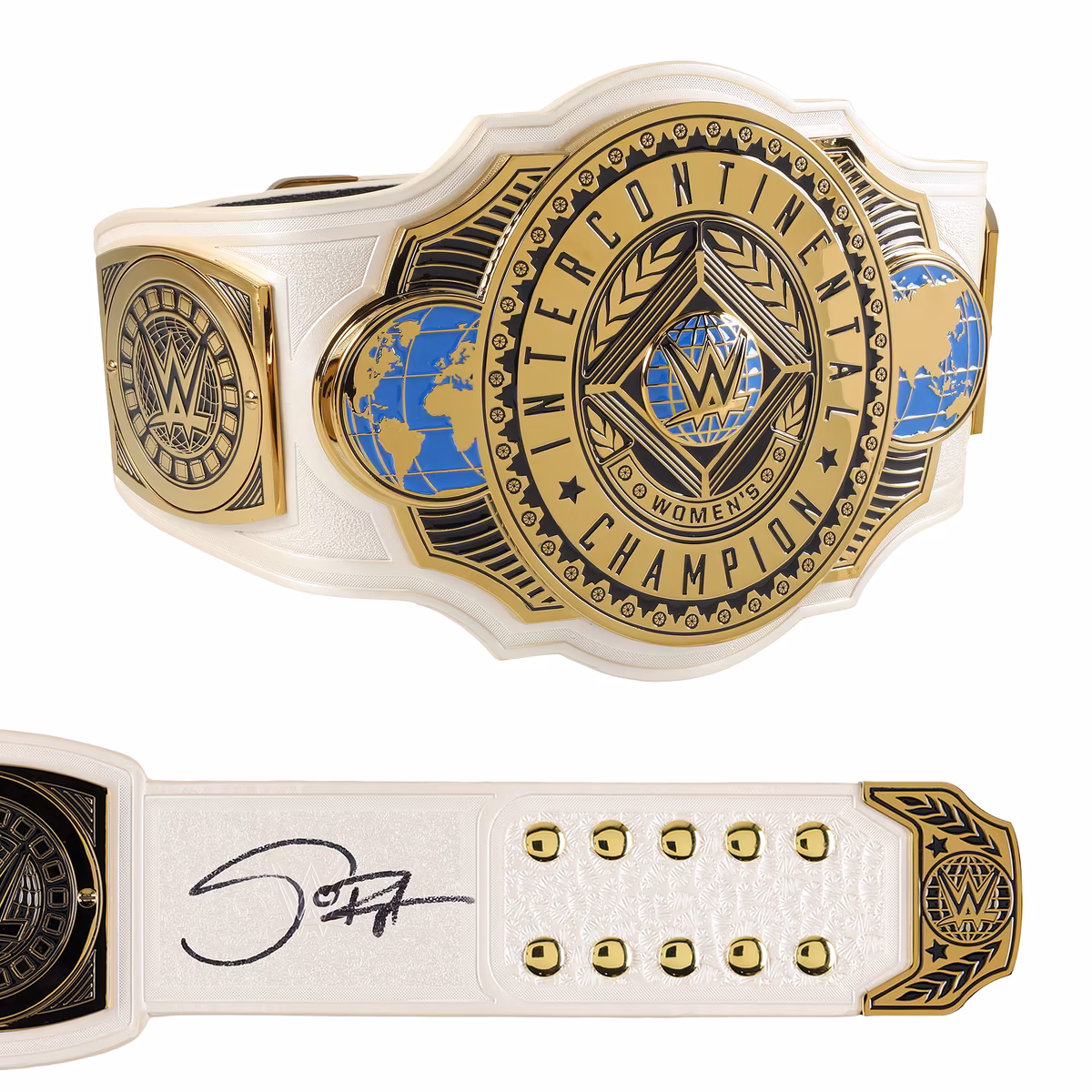 Sol Ruca WWE Autographed Women's Intercontinental Championship Replica Title Belt 8 Sol Ruca WWE Autographed Women's Intercontinental Championship Replica Title Belt
