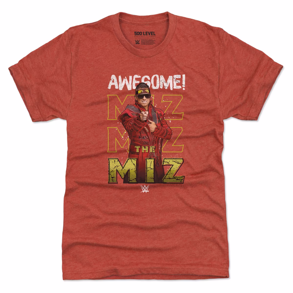 Men's 500 Level Red The Miz Repeat Premium Tri-Blend T-Shirt
