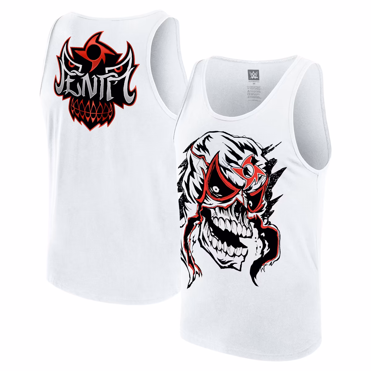 Men's WWE Authentic White Penta Mask Tank Top 5 Men's WWE Authentic White Penta Mask Tank Top