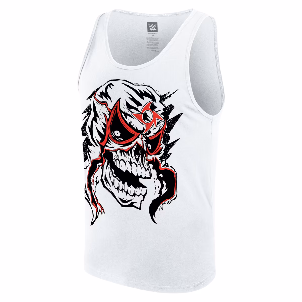 Men's WWE Authentic White Penta Mask Tank Top 3 Men's WWE Authentic White Penta Mask Tank Top