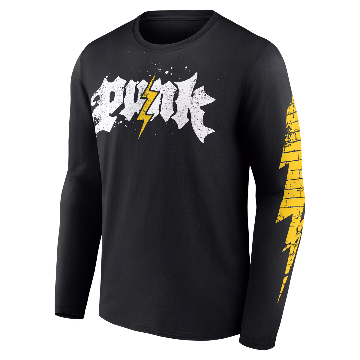 Men's Black CM Punk Electric Punk Long Sleeve T-Shirt 3 Men's Black CM Punk Electric Punk Long Sleeve T-Shirt