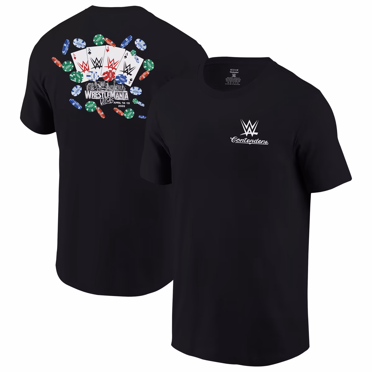 Men's Contenders Clothing Black WrestleMania 42 Gambler T-Shirt 2 Men's Contenders Clothing Black WrestleMania 42 Gambler T-Shirt