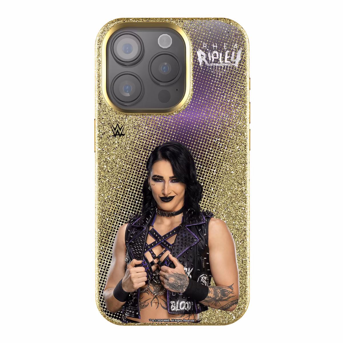Keyscaper Rhea Ripley WWE Nightmare Superstar iPhone Gold Bling Case 1 Keyscaper Rhea Ripley WWE Nightmare Superstar iPhone Gold Bling Case