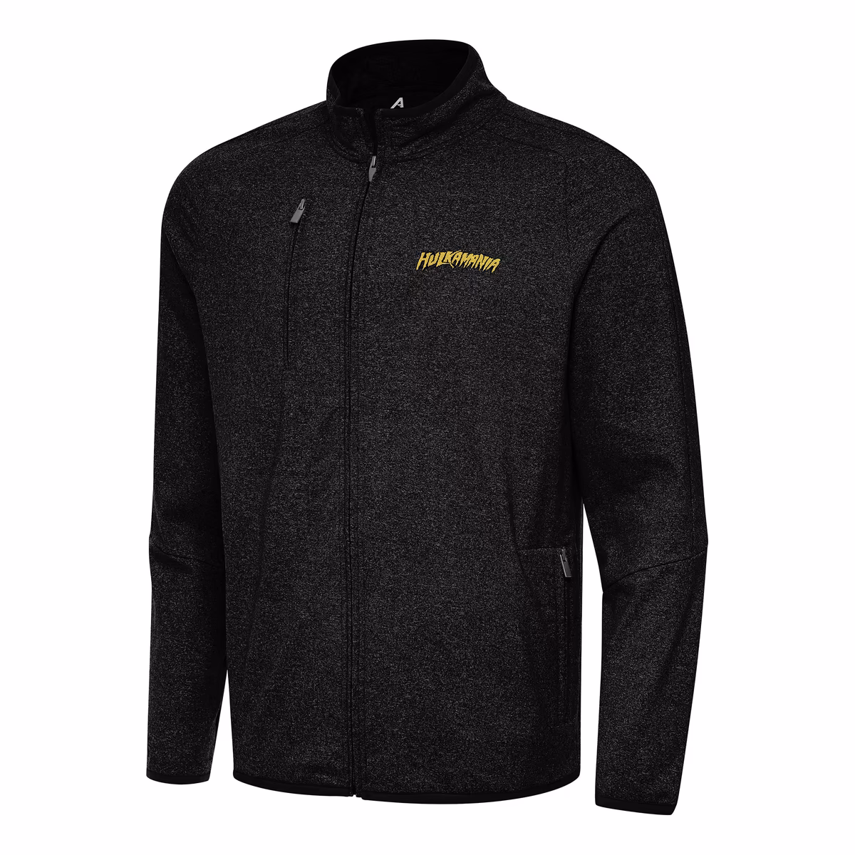 Men's Antigua Heather Black Hulk Hogan Hold-Up Full-Zip Jacket 1 Men's Antigua Heather Black Hulk Hogan Hold-Up Full-Zip Jacket