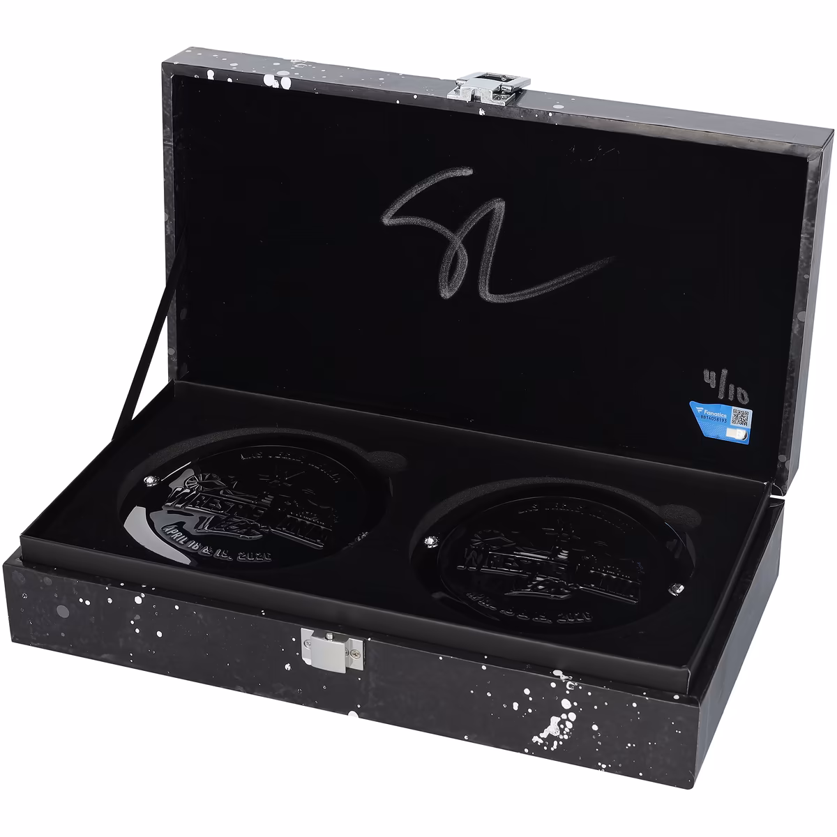 Seth "Freakin" Rollins WWE Autographed WrestleMania 42 Side Plate Set In Gift Box - Limited Edition of 10