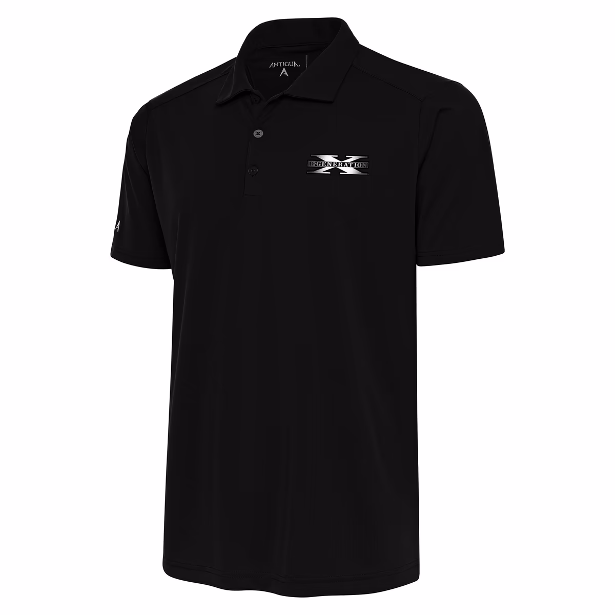 Men's Antigua  Black D-Generation X Tribute Polo