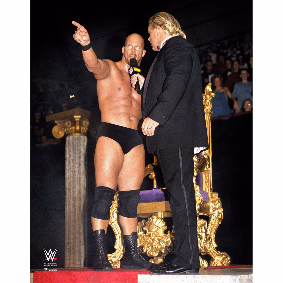 "Stone Cold" Steve Austin WWE Unsigned King of the Ring 1996 Interview Photograph
