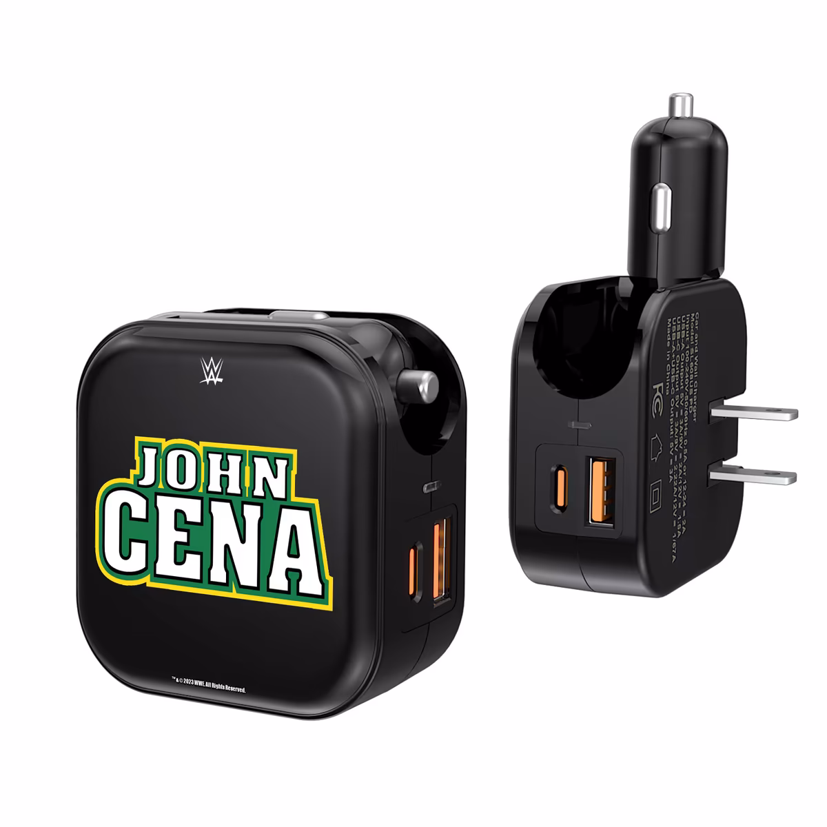 Keyscaper Black John Cena 2-in-1 USB A & C Charger 2 Keyscaper Black John Cena 2-in-1 USB A & C Charger