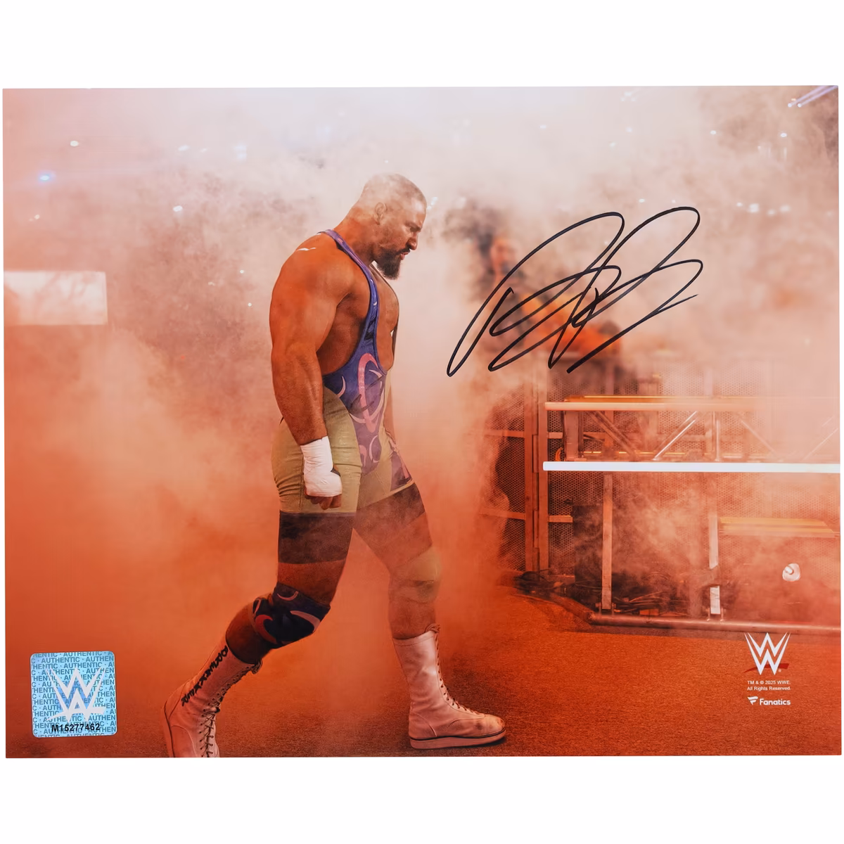 Bron Breakker WWE Autographed 8" x 10" Walking Through The Smoke Entrance Photograph 3 Bron Breakker WWE Autographed 8" x 10" Walking Through The Smoke Entrance Photograph
