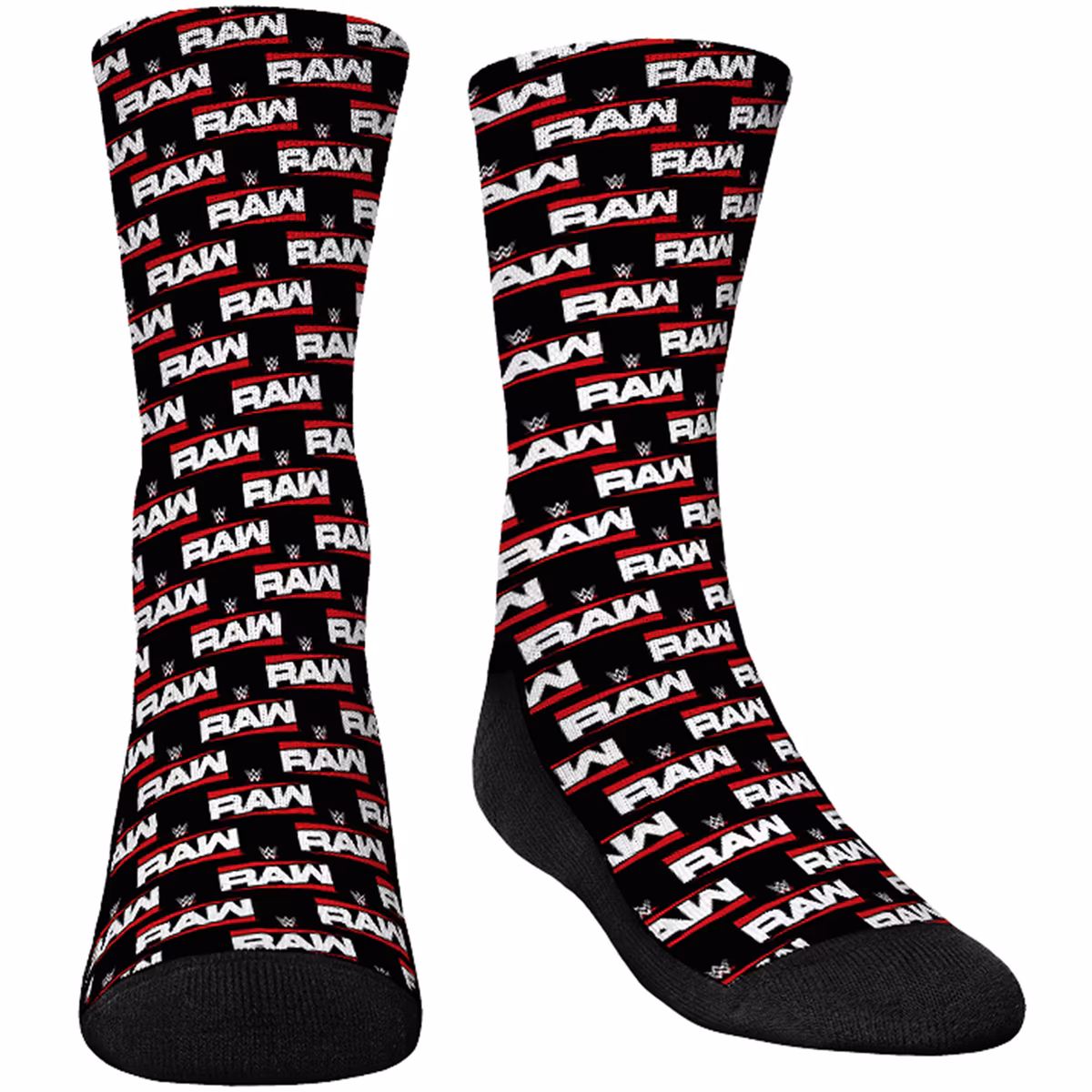 Youth Rock Em  Black RAW Allover Crew Socks