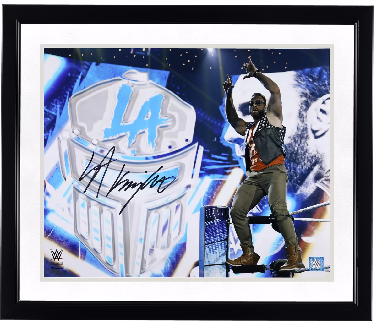 LA Knight WWE Autographed 16" x 20" Standing on Ropes Photograph 3 LA Knight WWE Autographed 16" x 20" Standing on Ropes Photograph