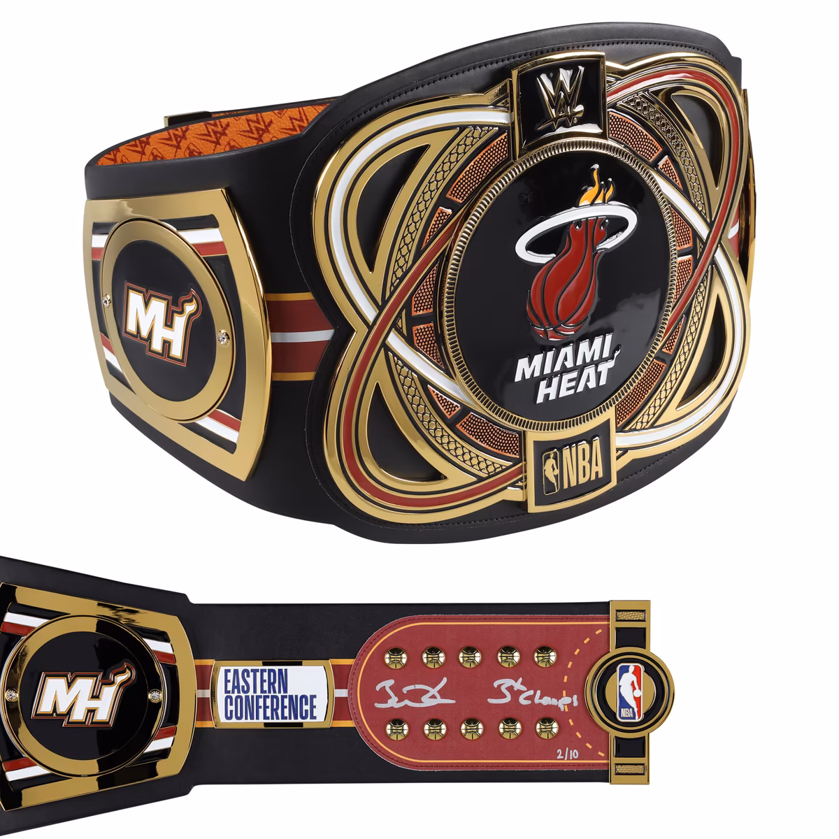 Dwyane Wade Miami Heat Autographed WWE Legacy Title Belt with "3X Champs" Inscription - Limited Edition of 10