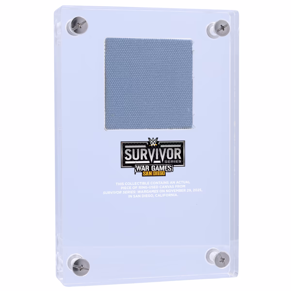 2025 WWE Survivor Series Acrylic Display Case with Match-Used Canvas 3 2025 WWE Survivor Series Acrylic Display Case with Match-Used Canvas