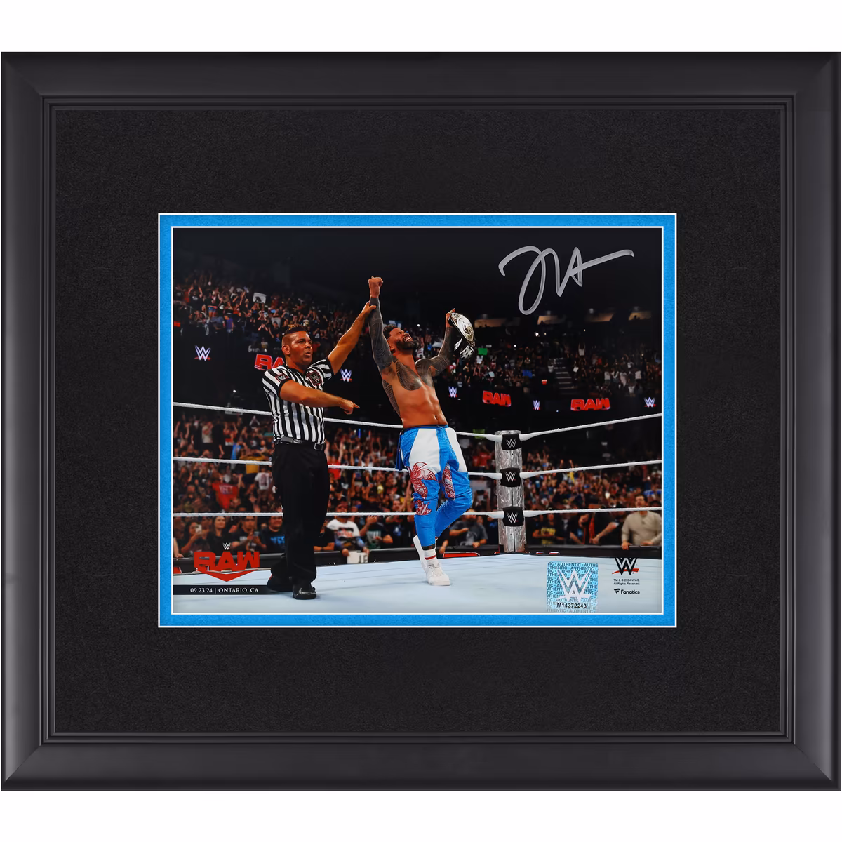 Jey Uso WWE Autographed Framed 8" x 10" Raising Intercontinental Championship Photograph 17 Jey Uso WWE Autographed Framed 8" x 10" Raising Intercontinental Championship Photograph