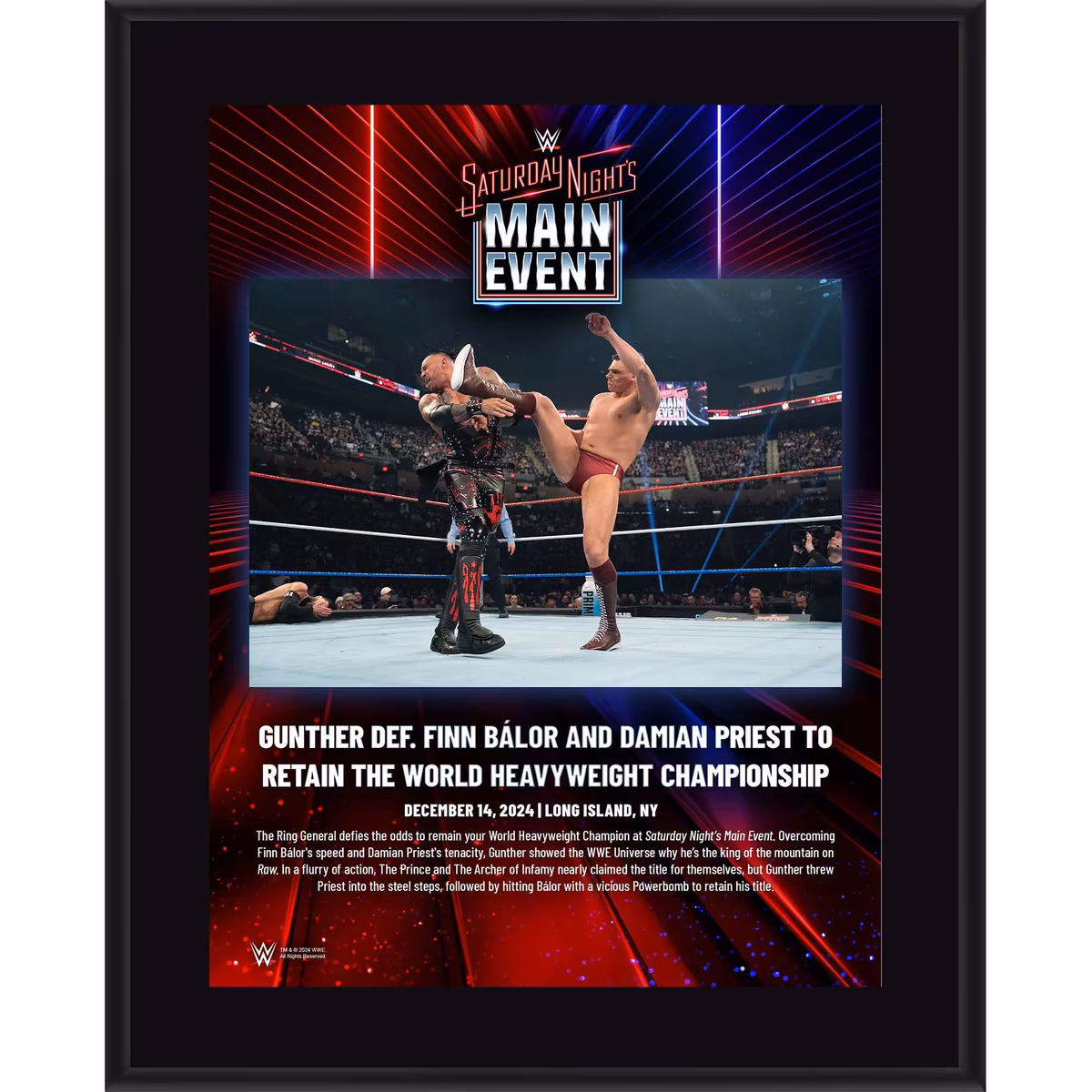 Gunther WWE 10.5" x 13" Saturday Night's Main Event Sublimated Plaque 2 Gunther WWE 10.5" x 13" Saturday Night's Main Event Sublimated Plaque