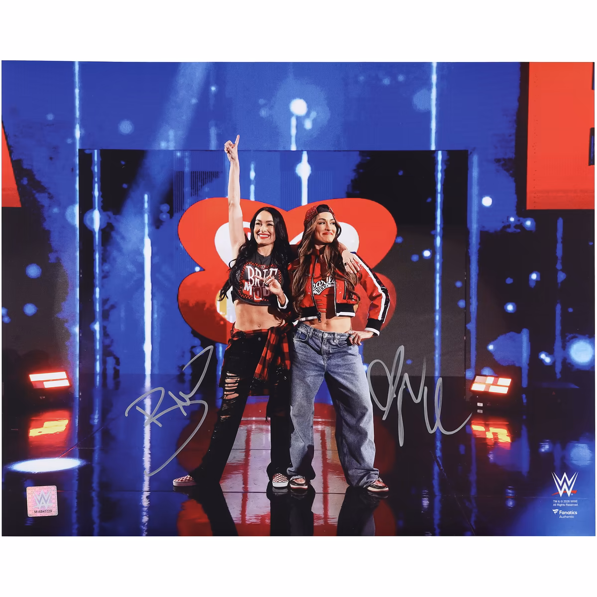 The Bella Twins WWE Autographed 16" x 20" Entrance Photograph