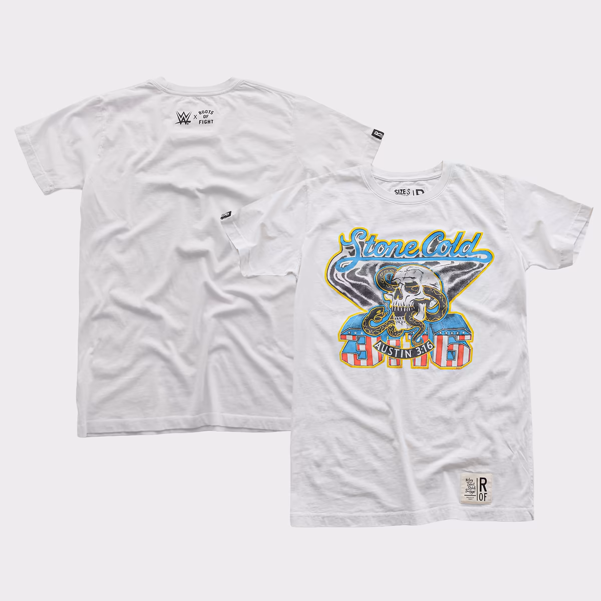 Men's Roots of Fight  White "Stone Cold" Steve Austin Verse T-Shirt