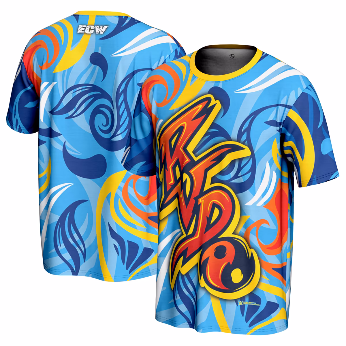 Men's ProSphere Light Blue Rob Van Dam Peace Sign T-Shirt