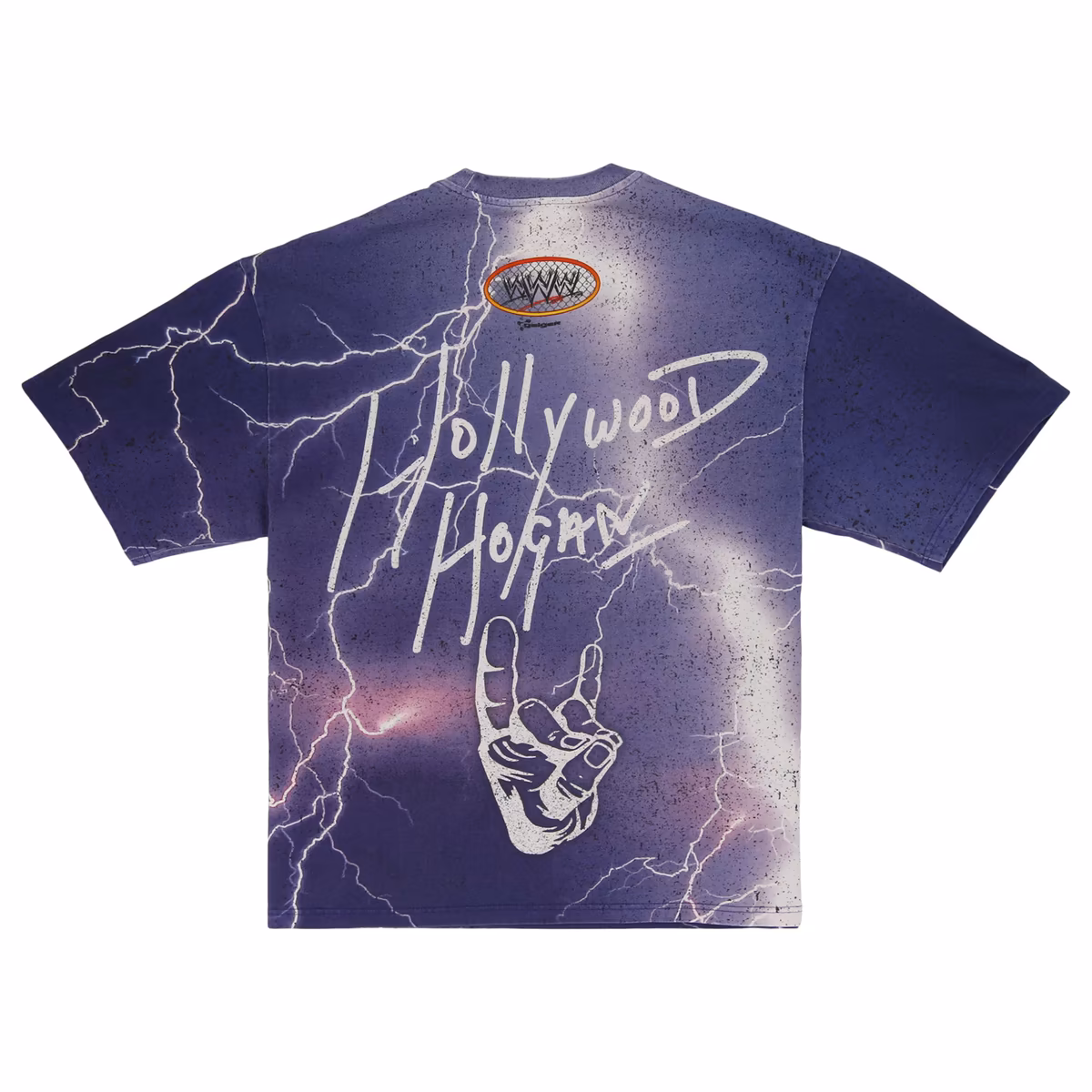 Men's WWE x John Geiger Purple Hulk Hogan nWo Lightning T-Shirt 3 Men's WWE x John Geiger Purple Hulk Hogan nWo Lightning T-Shirt