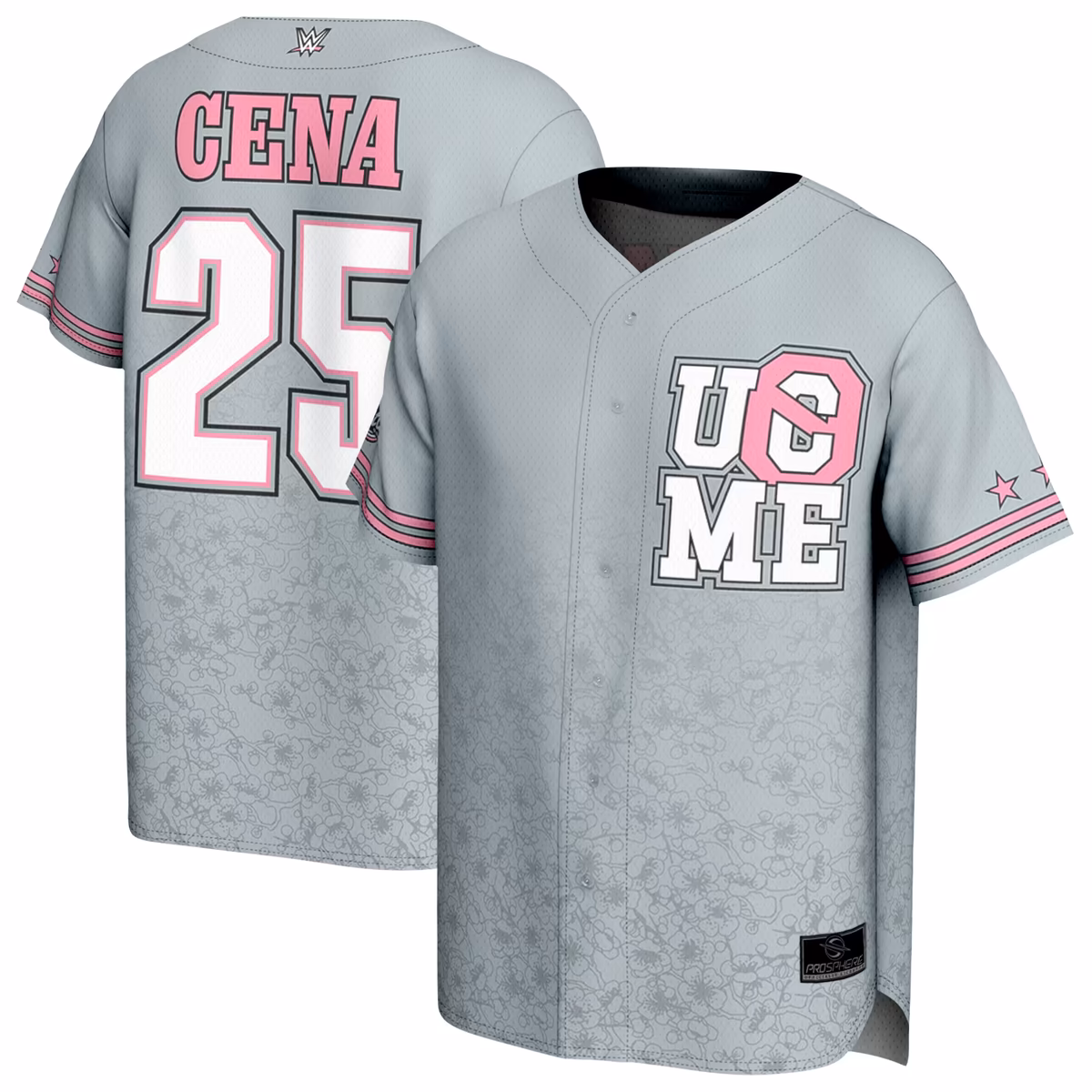 Men's ProSphere Gray John Cena Final Match Fashion Baseball Jersey