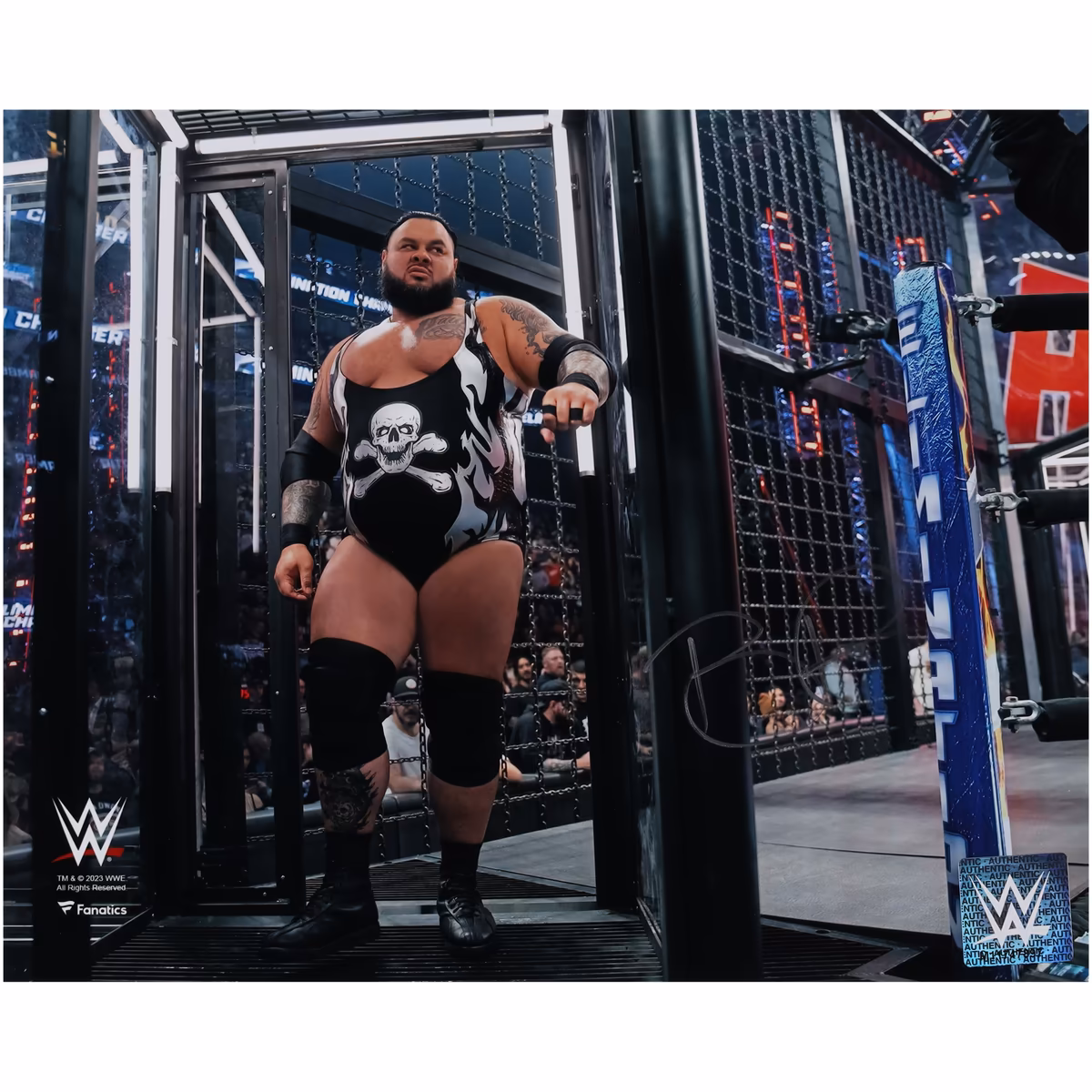 Bronson Reed WWE Autographed 8" x 10" Elimination Chamber Photograph