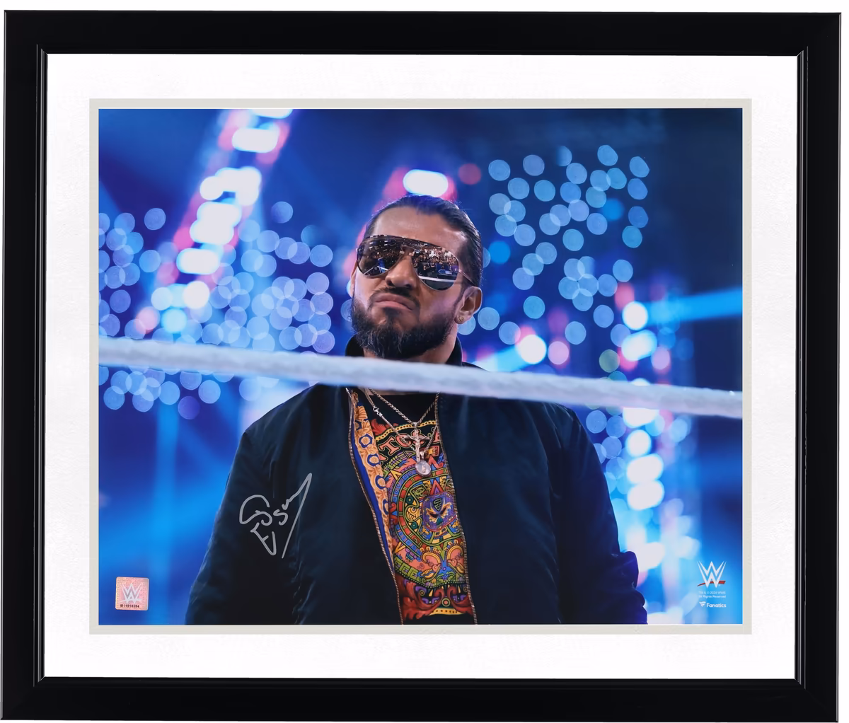 Santos Escobar WWE Autographed 16" x 20" Close-Up In Ring Photograph 3 Santos Escobar WWE Autographed 16" x 20" Close-Up In Ring Photograph