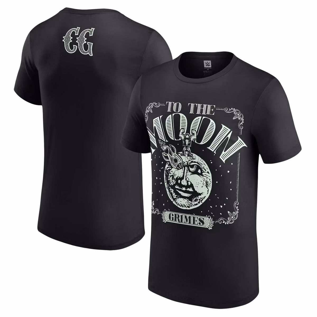 Men's Black Cameron Grimes To The Moon T-Shirt